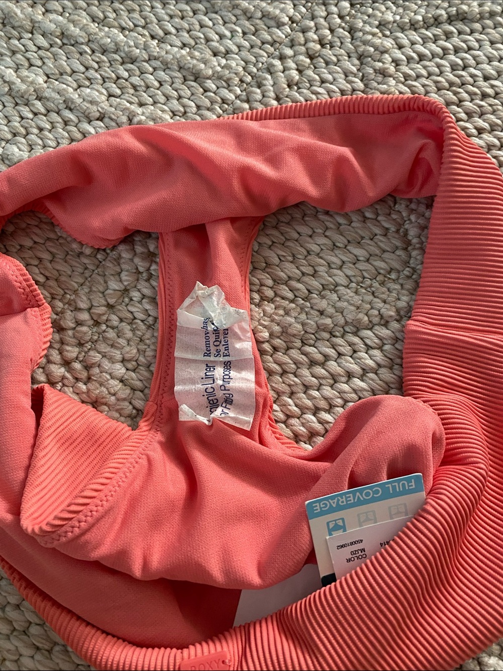 Roxy Coral Ribbed Bikini Bottom - Picture 5 of 5